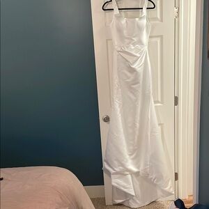 Elegant White Satin Gown/wedding dress